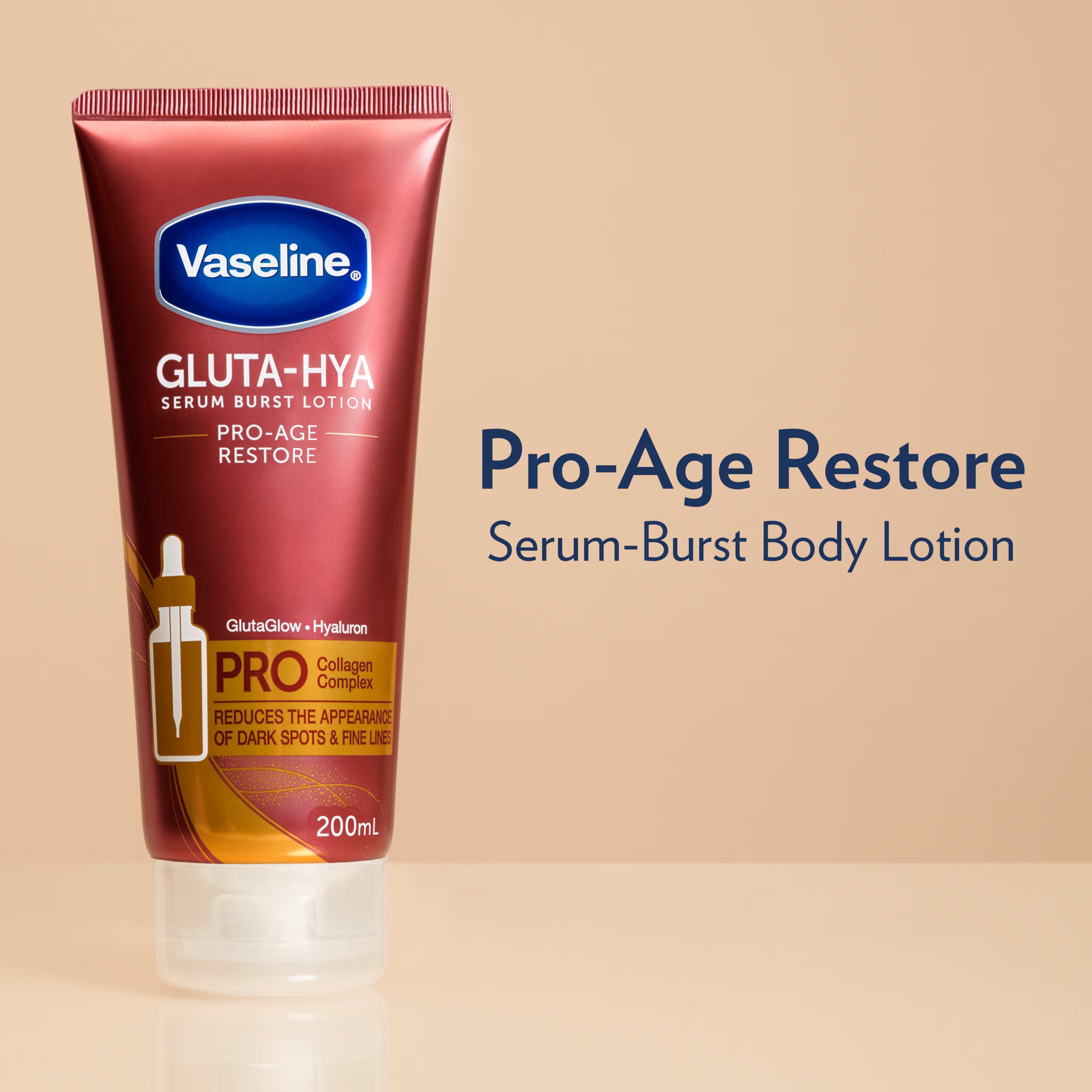 Vaseline Gluta-Hya Serum Burst Lotion Pro Age Restore 290ML – Bright, Youthful Skin