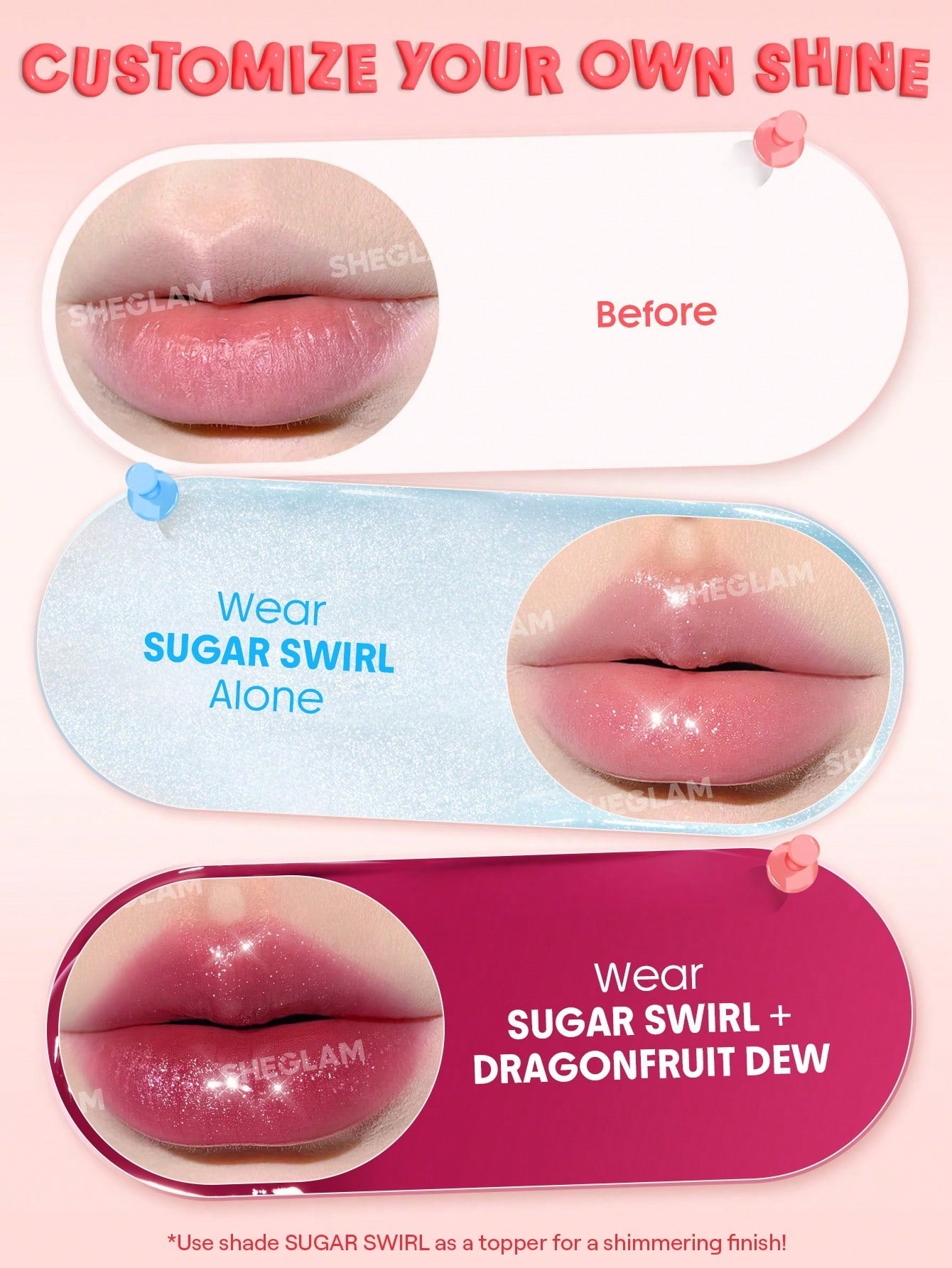 SHEGLAM Hydra Jelly Pocket Lip Jam – Sugar Swirl | Hydrating Gloss Tint