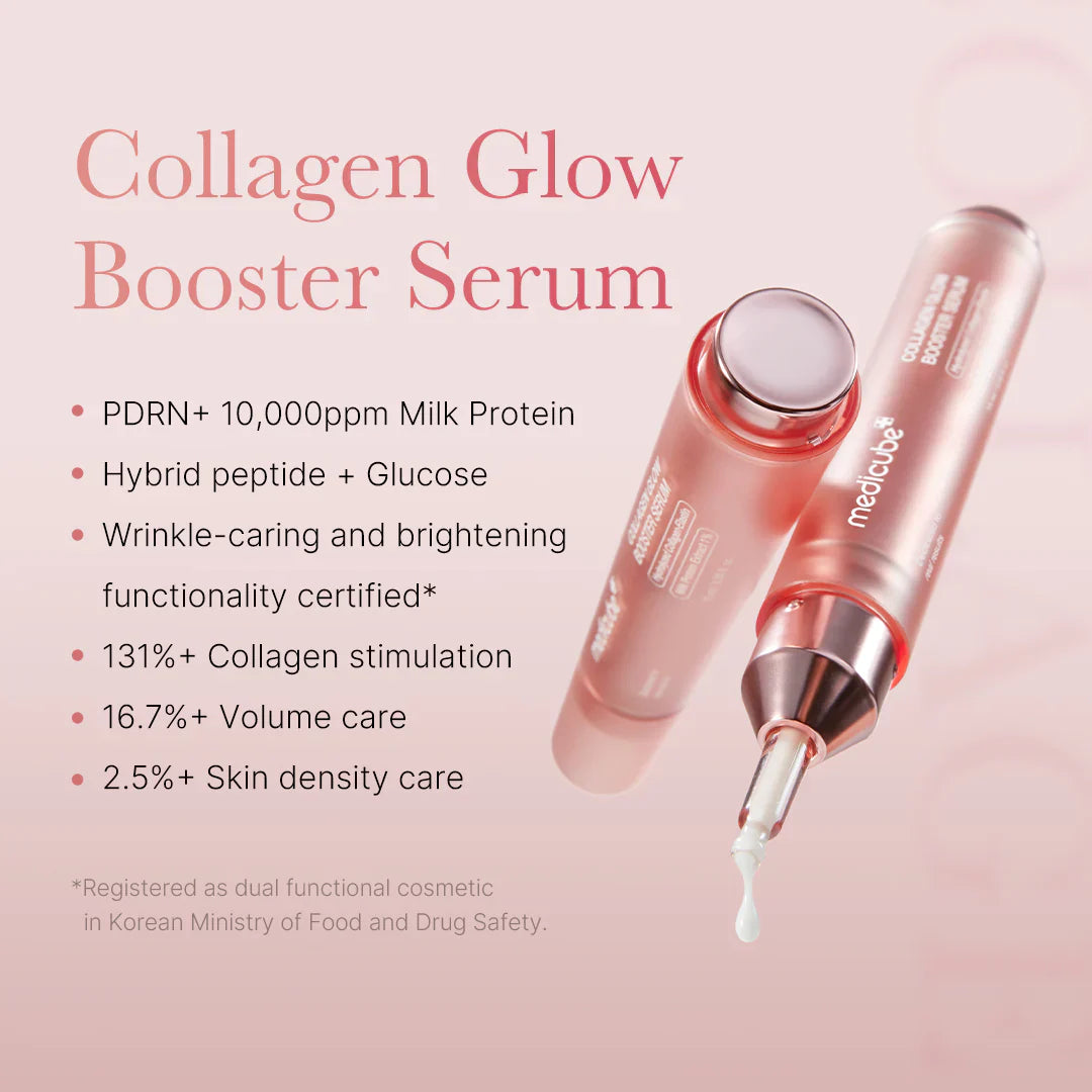 Medicube Collagen Glow Booster Serum 15ml – Firming, Hydrating, and Brightening Skincare