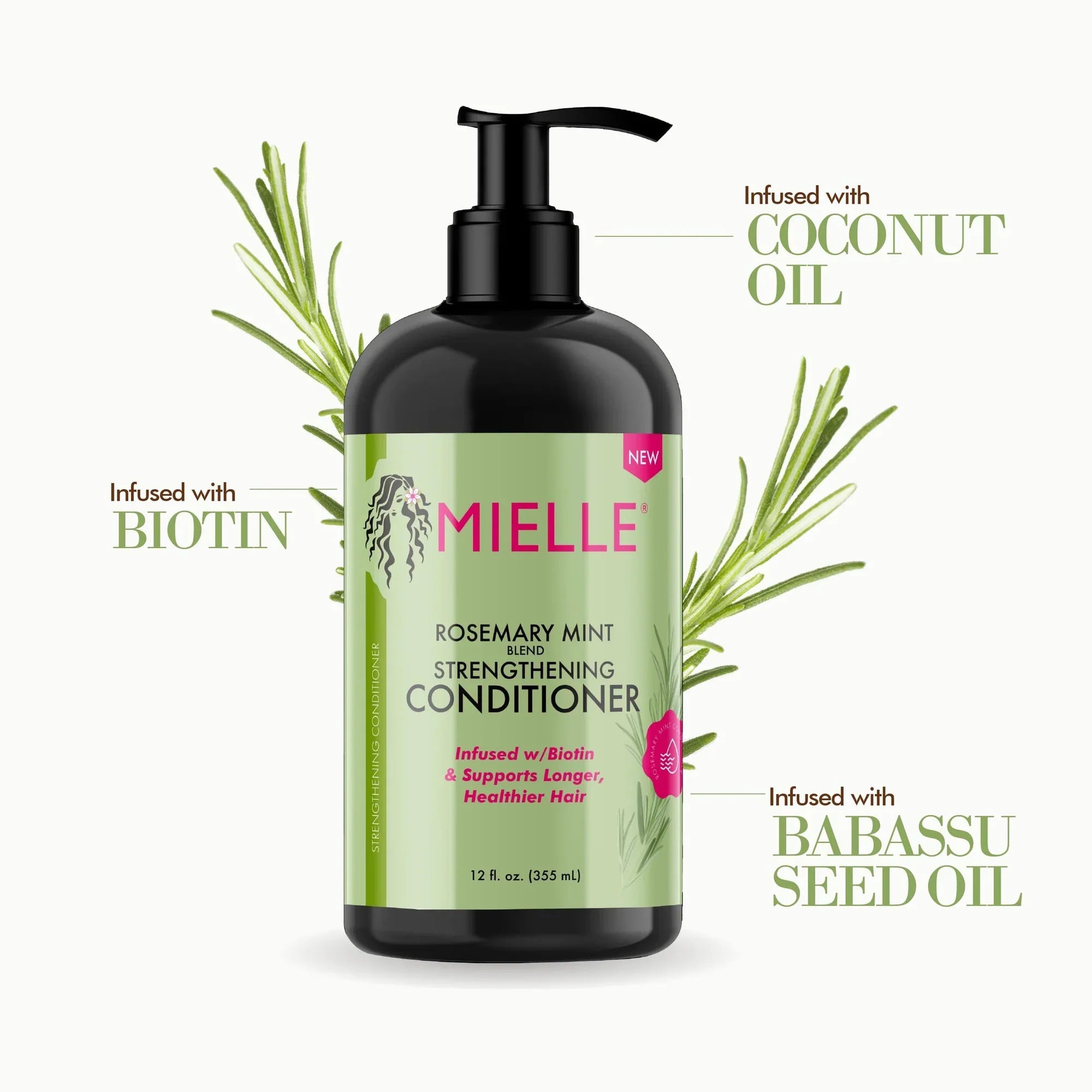 Mielle Rosemary Mint Strengthening Conditioner 355ml – Nourish & Revive Damaged Hair