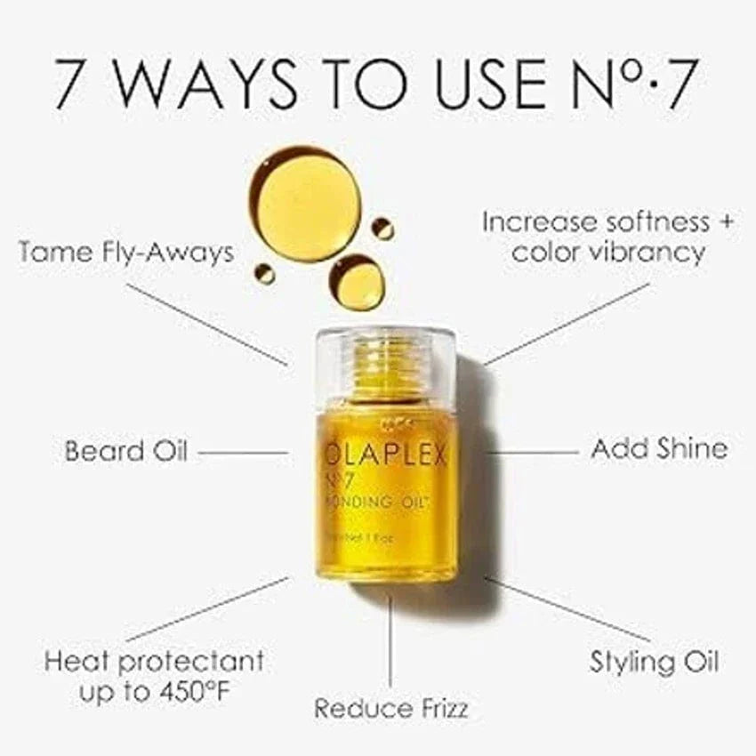 Olaplex No. 7 Bonding Oil – Lightweight Hair Oil for Shine, Frizz Control & Heat Protection – 30ml