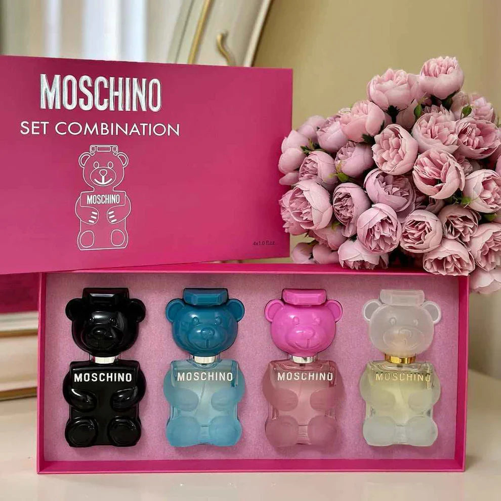 Moschino 4 in 1 Perfume Gift Set – Luxury Mini Fragrance Collection for Men & Women