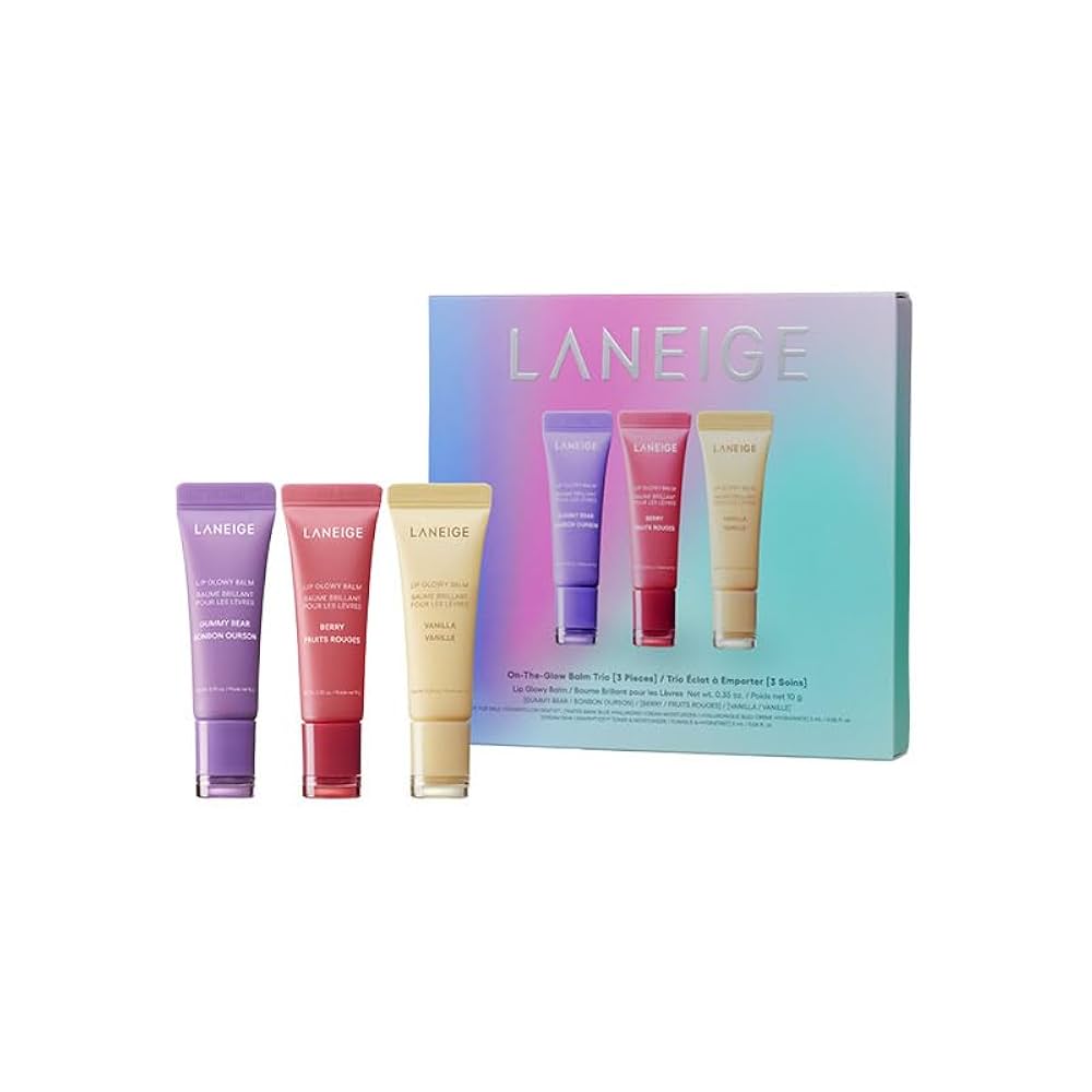 LANEIGE Lip Glowy Balm Trio Set – Hydrating & Nourishing Lip Care