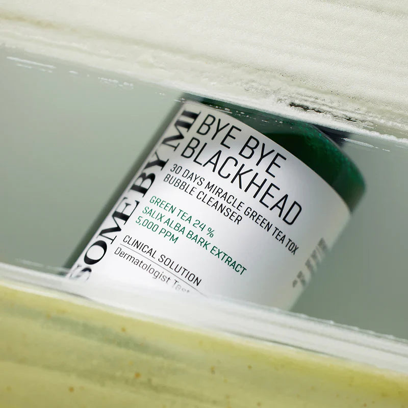 Some By Mi Bye Bye Blackhead 30 Days Miracle Green Tea Tox Bubble Cleanser | Pore Cleansing, Blackhead Removal, Acne Control