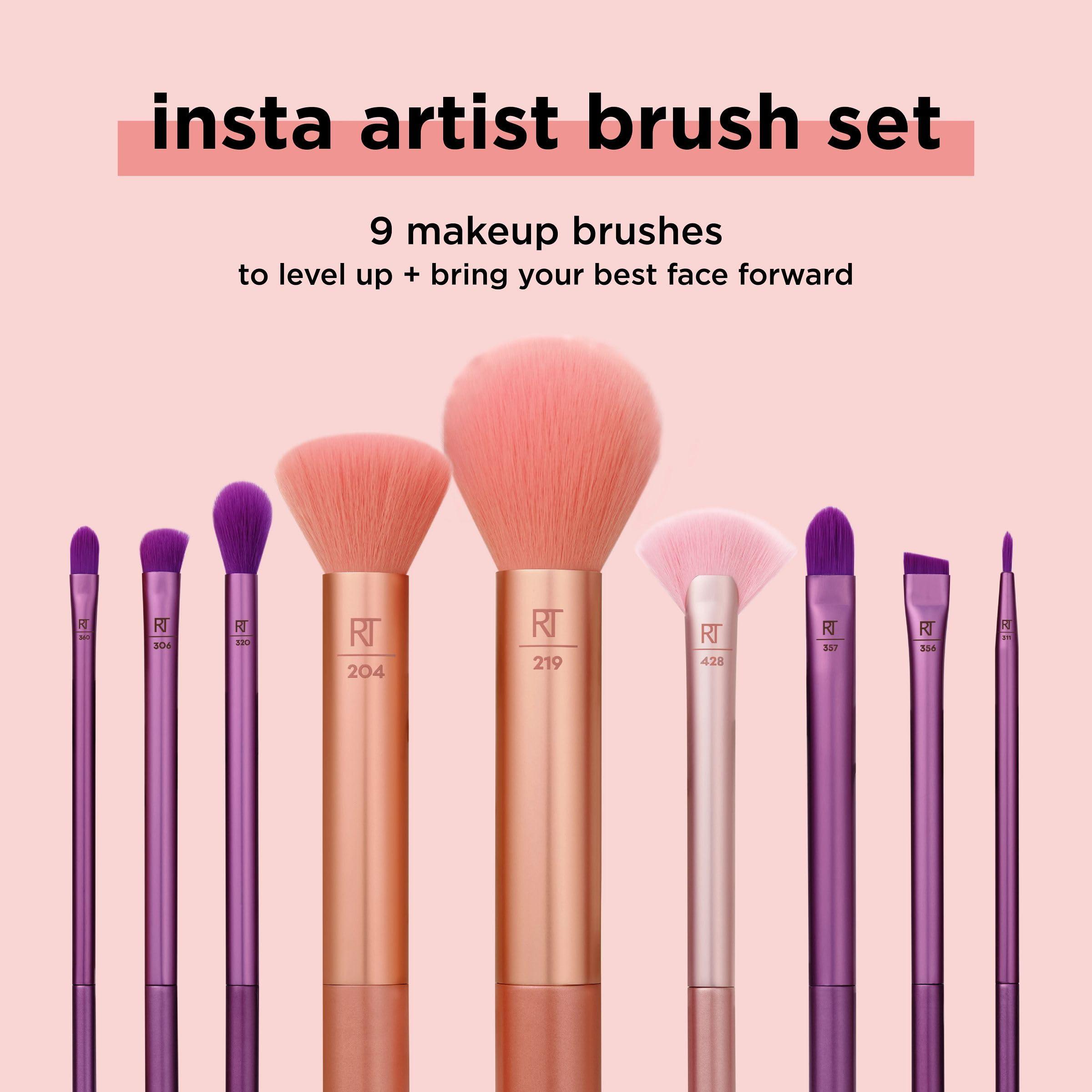 Real Techniques Insta Artist 9-Piece Brush Set | Pro Results