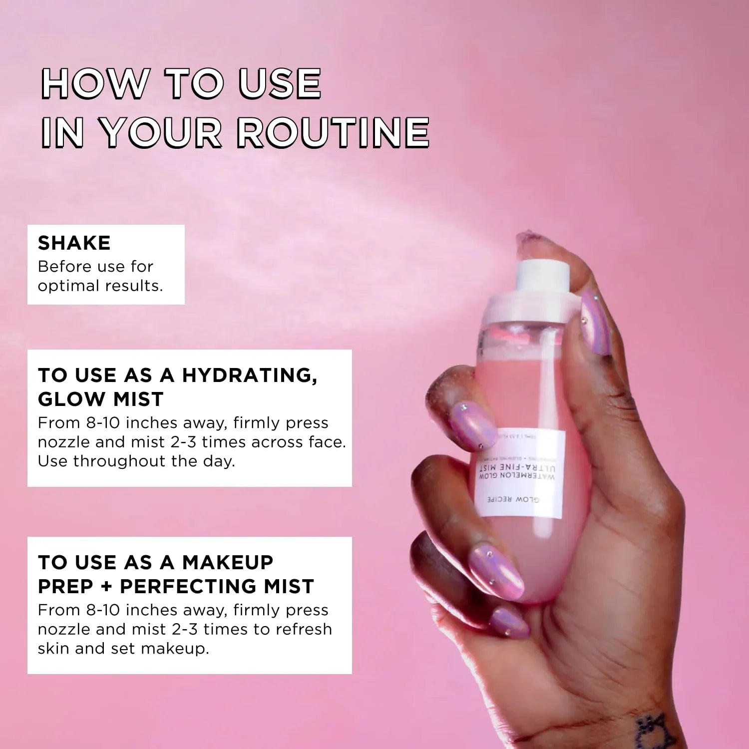 Glow Recipe Watermelon Glow Ultra-Fine Mist 75ML – Hydrating & Dewy Glow Spray