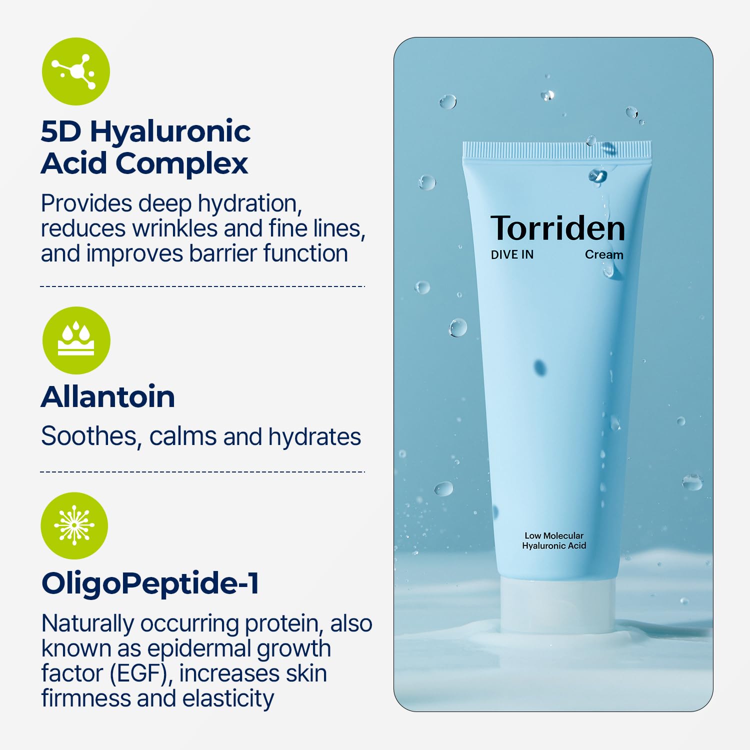 Torriden Dive In Low Molecular Hyaluronic Acid Cream–80ml