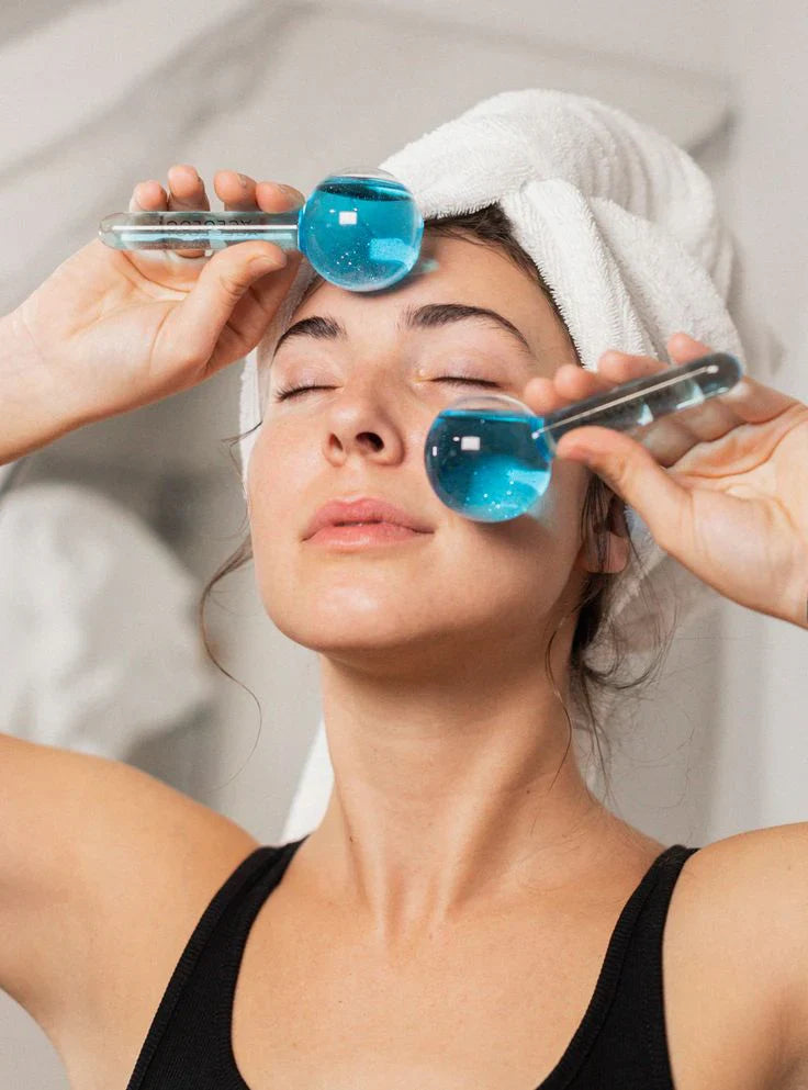 Beauty Crystal Ball Facial Cooling Ice Globes – Water Wave Therapy for Face & Eye Massage