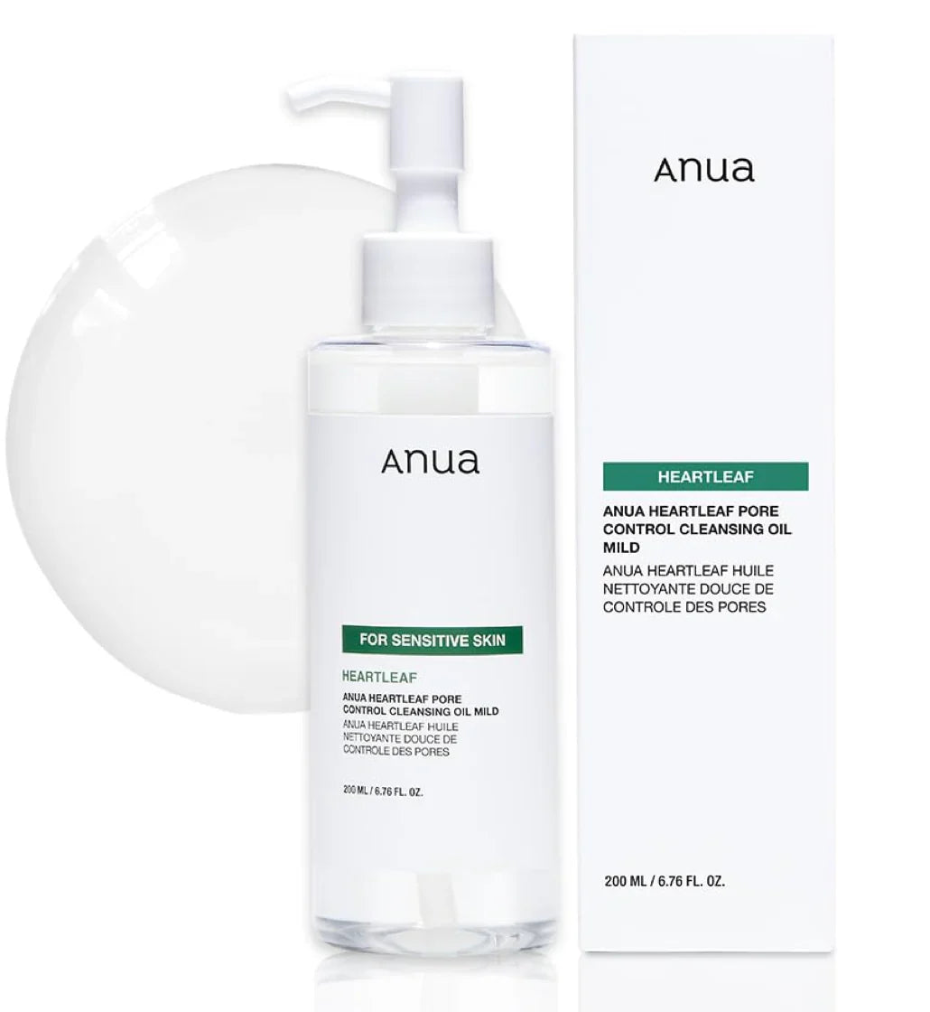 Anua Heartleaf Pore Control Cleansing Oil Mild - 200ml | Gentle Makeup Remover & Pore Care
