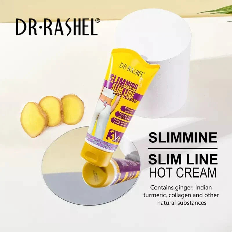 Dr Rashel Slimming Slim Line Hot Cream with Ginger Extract, Collagen & Indian Turmeric – 150 g