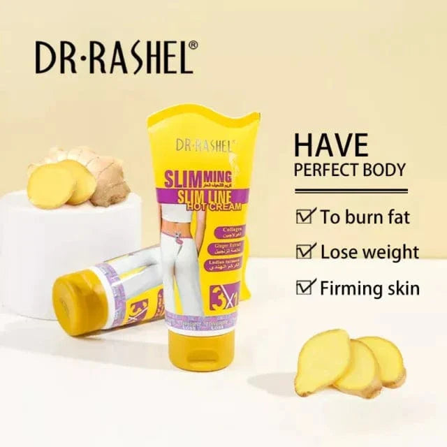 Dr Rashel Slimming Slim Line Hot Cream with Ginger Extract, Collagen & Indian Turmeric – 150 g
