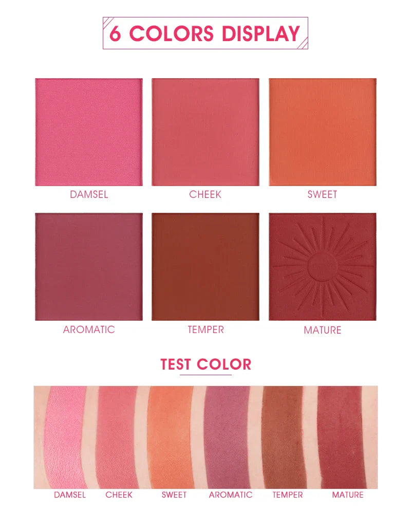 Imagic 6 Colour Touch Blush-on Palette