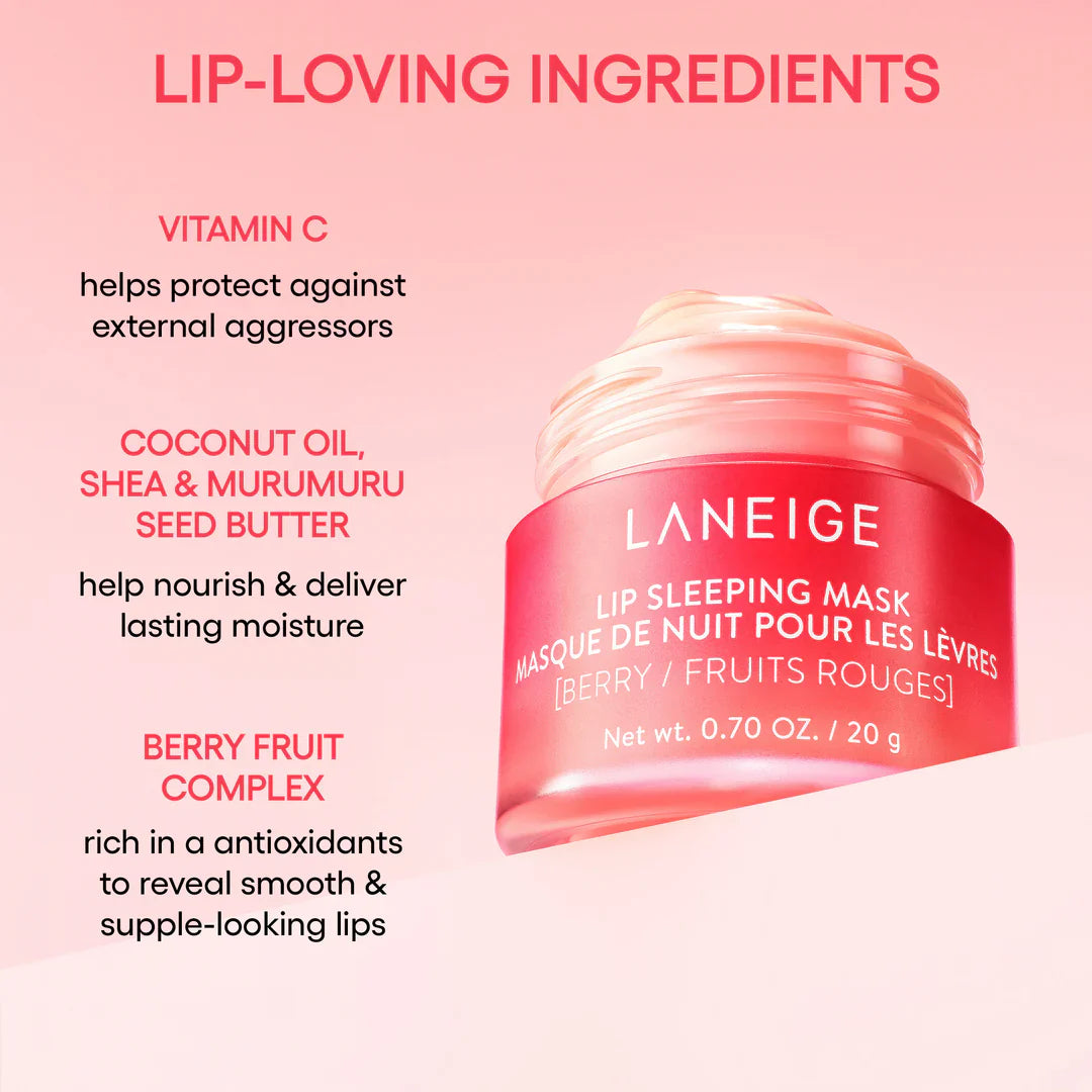 Laneige Lip Sleeping Mask Berry 20g | Deep Moisturizing Overnight Lip Treatment