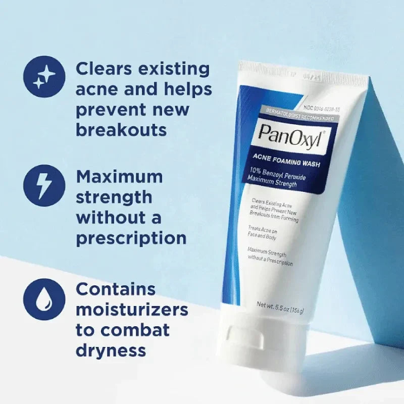 PanOxyl Acne Creamy Wash 4% Benzoyl Peroxide - Daily Control Cleanser 170g