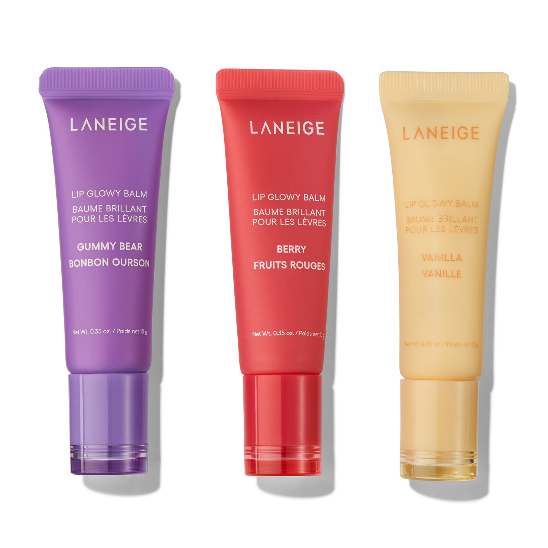 LANEIGE Lip Glowy Balm Trio Set – Hydrating & Nourishing Lip Care