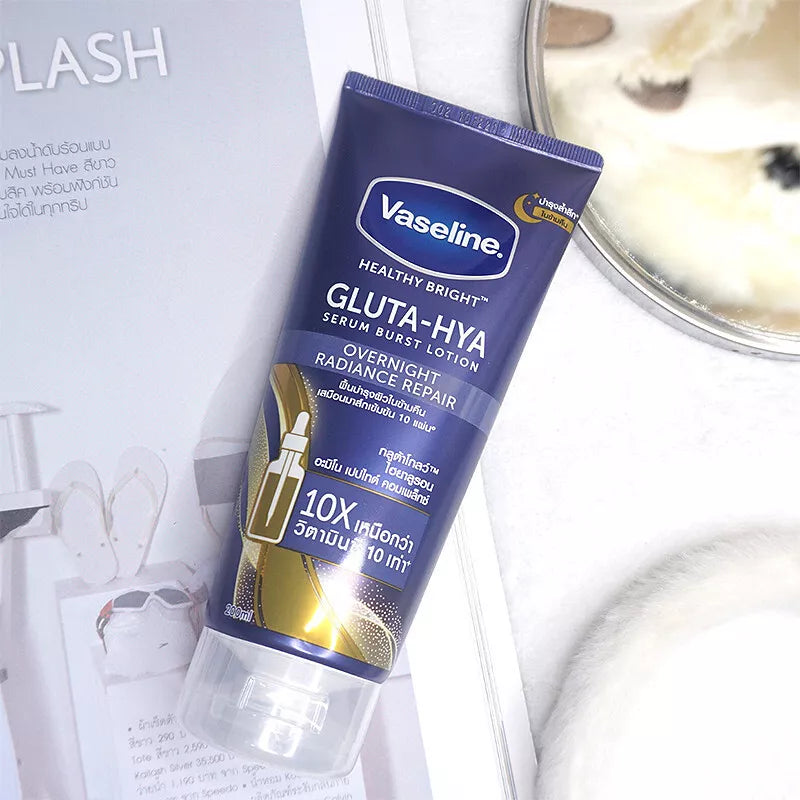 Vaseline Gluta-Hya Serum Burst Lotion Over Night Radiance Repair 300ml | Deep Brightening & Hydrating Body Lotion
