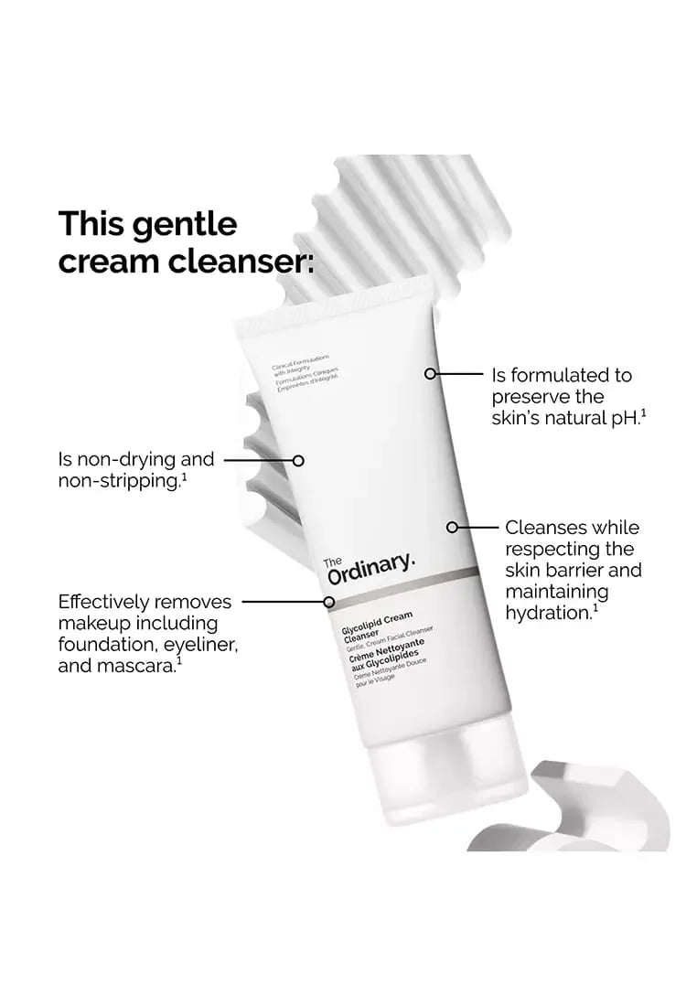 The Ordinary Glycolipid Cream Cleanser 100ml – Gentle, Hydrating & pH-Balanced Face Wash