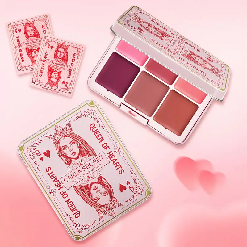 Carla Secret Queen of Hearts Cream Blush Palette – Radiant, Blendable & Long-Lasting Cheek Perfection