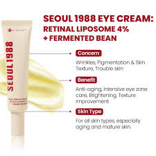 K-Secret Seoul 1988 Eye Cream with Retinal Liposome 4% + Fermented Bean – Anti-Aging & Brightening Eye Treatment 30ml