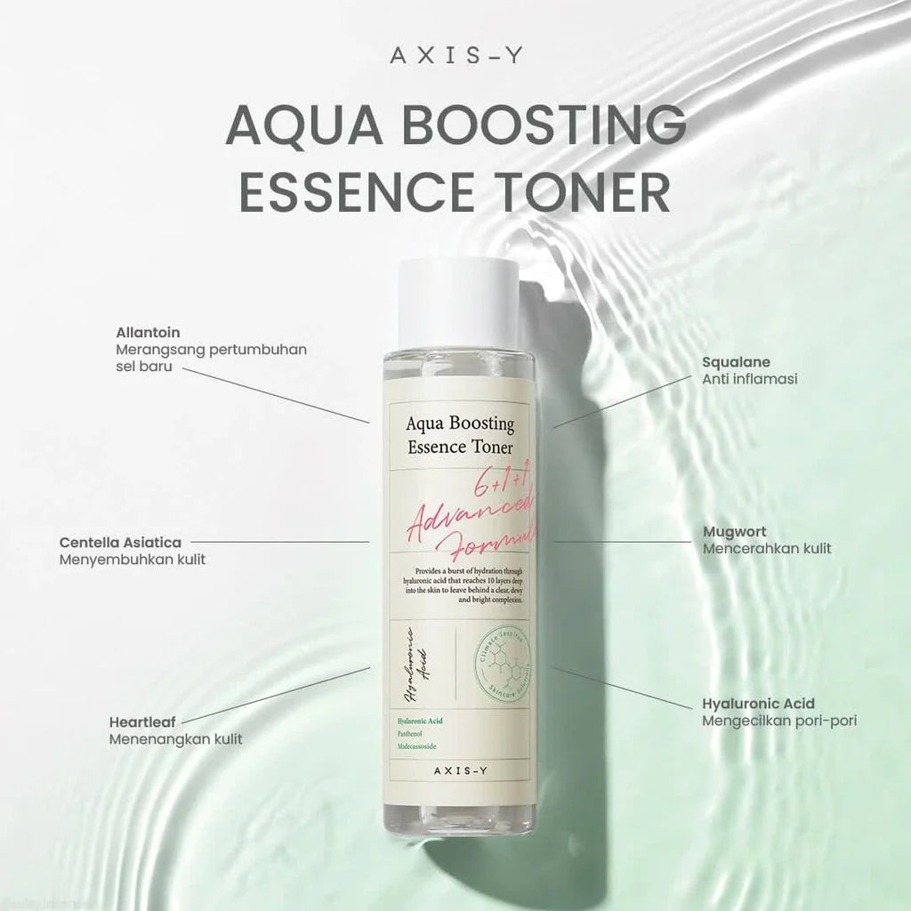 Axis-Y Aqua Boosting Essence Toner 150ml – Hydrating, Soothing & Balancing Toner for All Skin Types