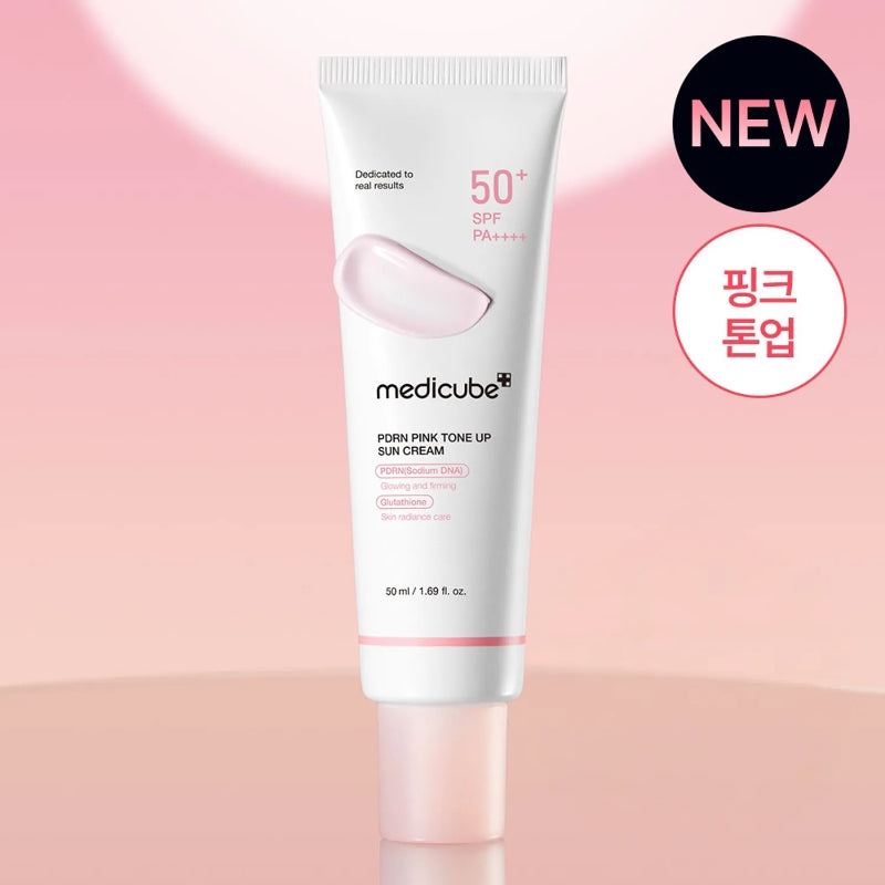 Medicube PDRN Pink Tone Up Sun Cream SPF 50+ PA++++ – Brighten & Protect