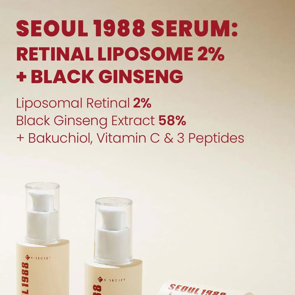 K-Secret Seoul 1988 Retinal Liposome 2% + Black Ginseng Serum 30ml