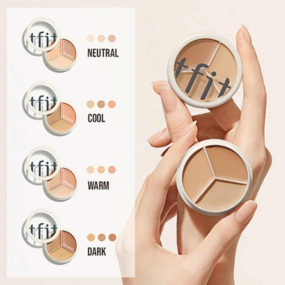 TFIT Cover Up Pro Concealer – Full Coverage, Long-Wear, Flawless Finish (Neutral, Light, Warm, Cool)