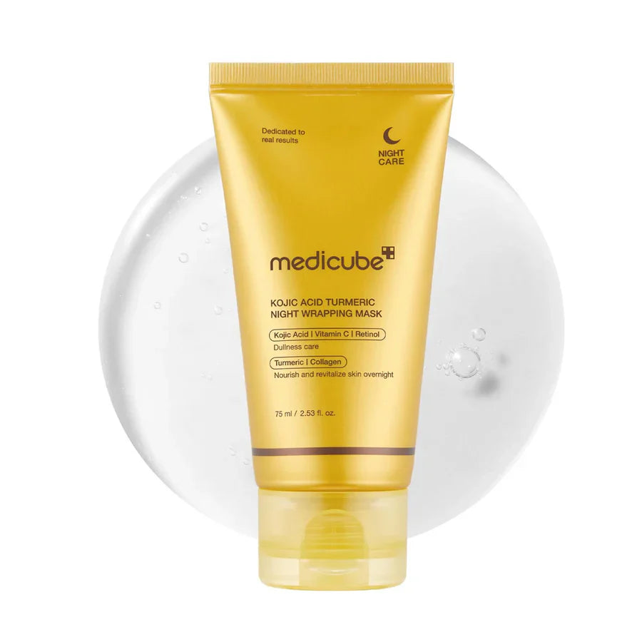 Medicube Kojic Acid Turmeric Night Wrapping Mask – 75ml | Brightening & Hydrating Overnight Treatment